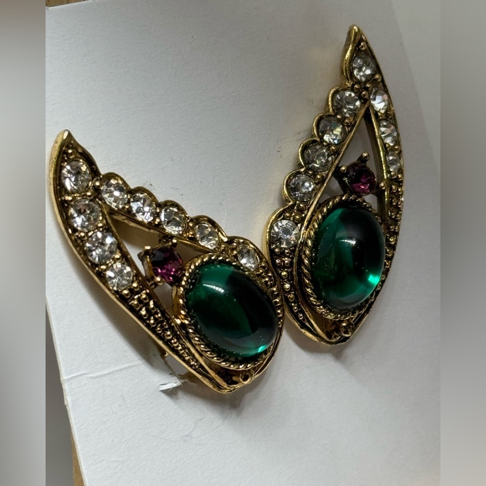 Art Nouveau clip on earrings